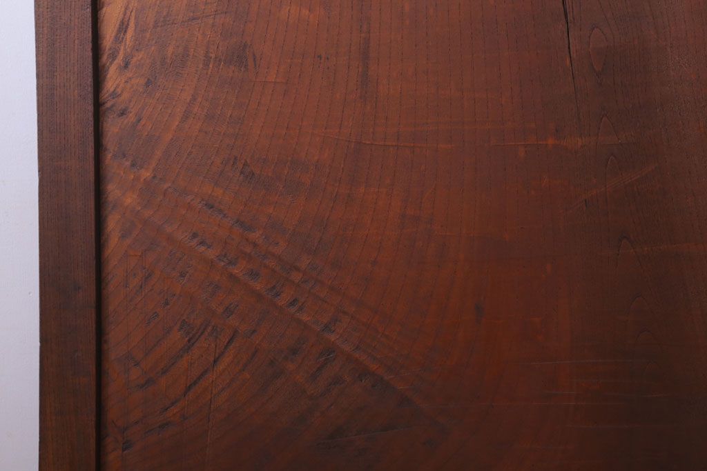 古民具・骨董　明治大正　総欅材!シンプルなアンティーク板戸(2)