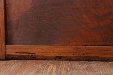 古民具・骨董　明治大正　総欅材!シンプルなアンティーク板戸(2)