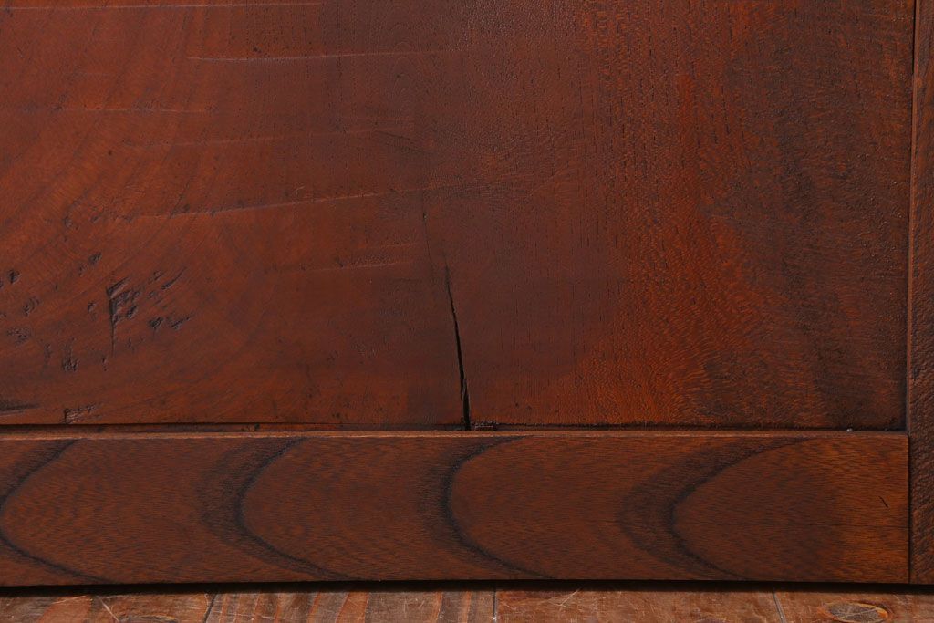 古民具・骨董　明治大正　総欅材!シンプルなアンティーク板戸(2)