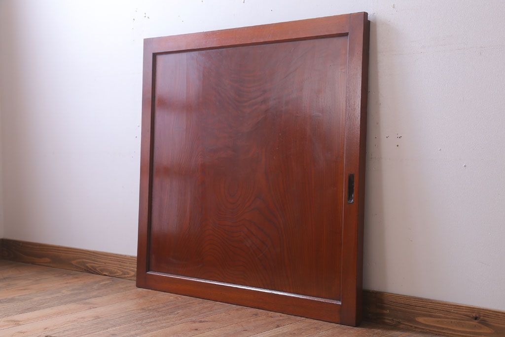 古民具・骨董　明治大正　アンティーク漆塗り板戸(1)