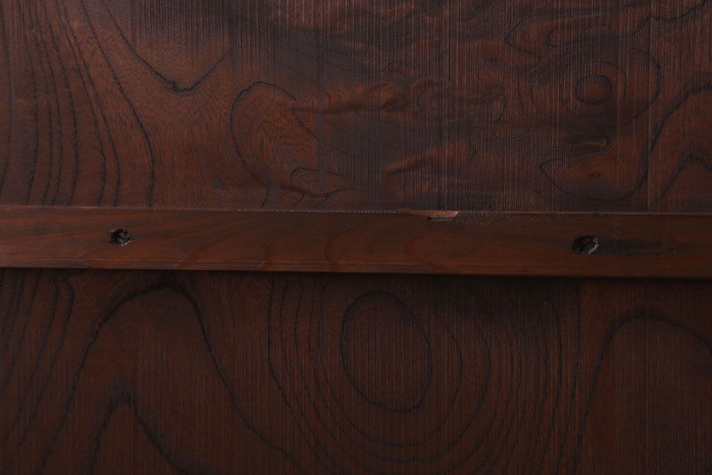 古民具・骨董　明治大正　アンティーク漆塗り板戸(1)