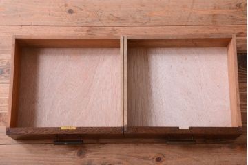 レトロ家具　昭和レトロ　2段重ねのおしゃれなアンティーク収納棚