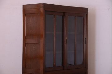 レトロ家具　昭和レトロ　2段重ねのおしゃれなアンティーク収納棚