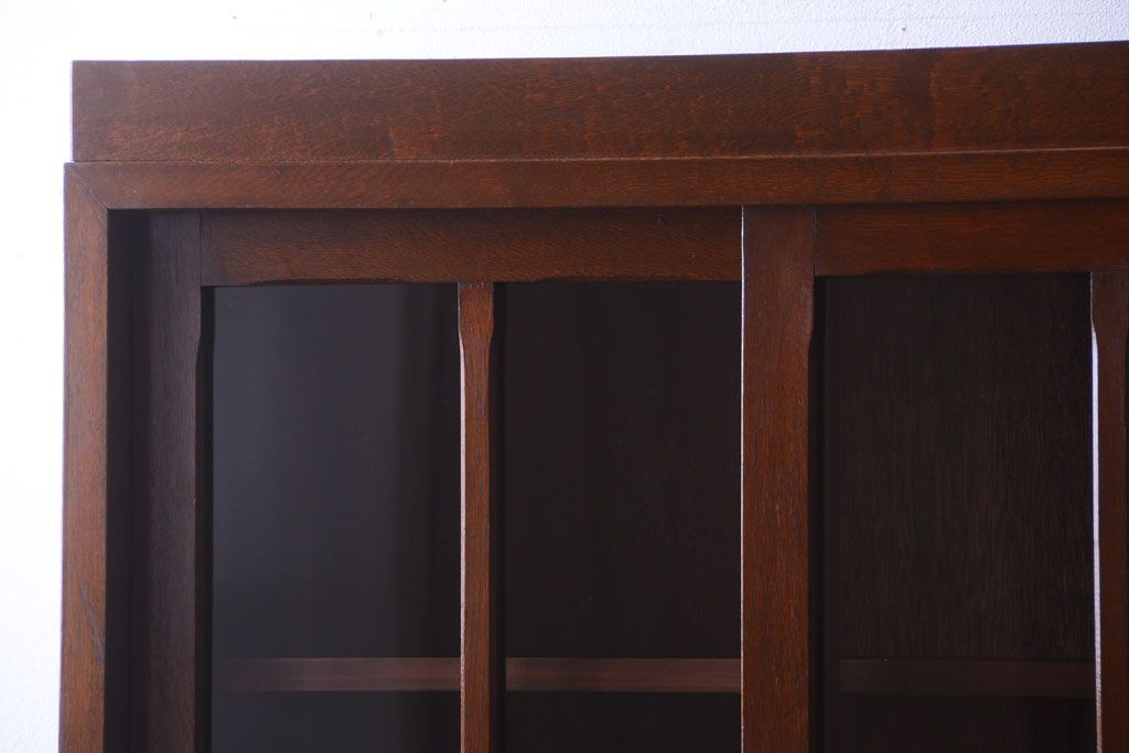 レトロ家具　昭和レトロ　2段重ねのおしゃれなアンティーク収納棚