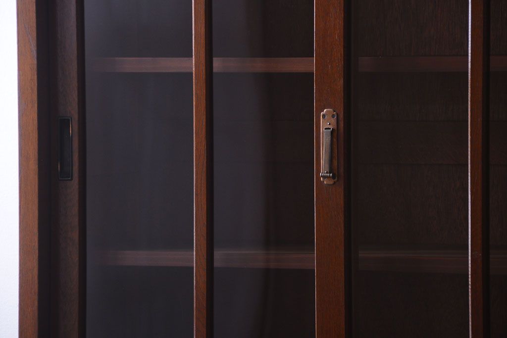 レトロ家具　昭和レトロ　2段重ねのおしゃれなアンティーク収納棚