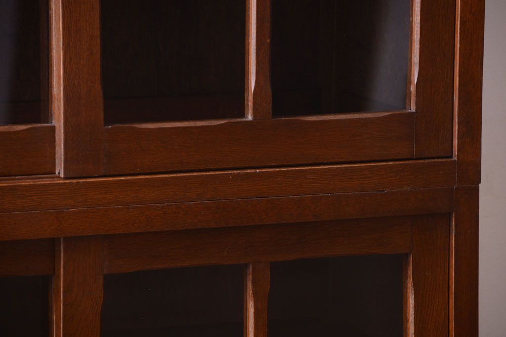 レトロ家具　昭和レトロ　2段重ねのおしゃれなアンティーク収納棚