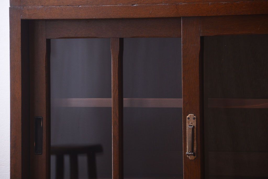 レトロ家具　昭和レトロ　2段重ねのおしゃれなアンティーク収納棚