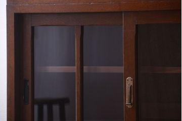 レトロ家具　昭和レトロ　2段重ねのおしゃれなアンティーク収納棚