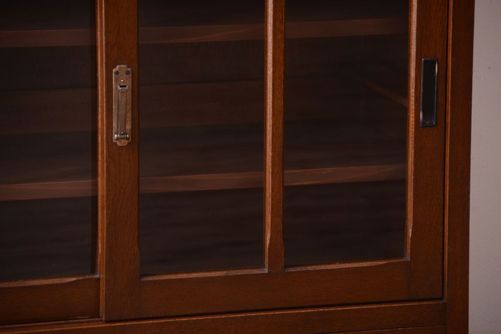 レトロ家具　昭和レトロ　2段重ねのおしゃれなアンティーク収納棚