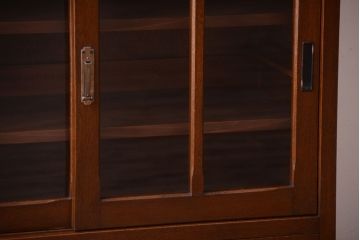 レトロ家具　昭和レトロ　2段重ねのおしゃれなアンティーク収納棚