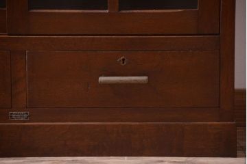 レトロ家具　昭和レトロ　2段重ねのおしゃれなアンティーク収納棚