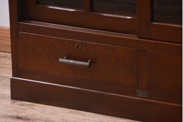 レトロ家具　昭和レトロ　2段重ねのおしゃれなアンティーク収納棚