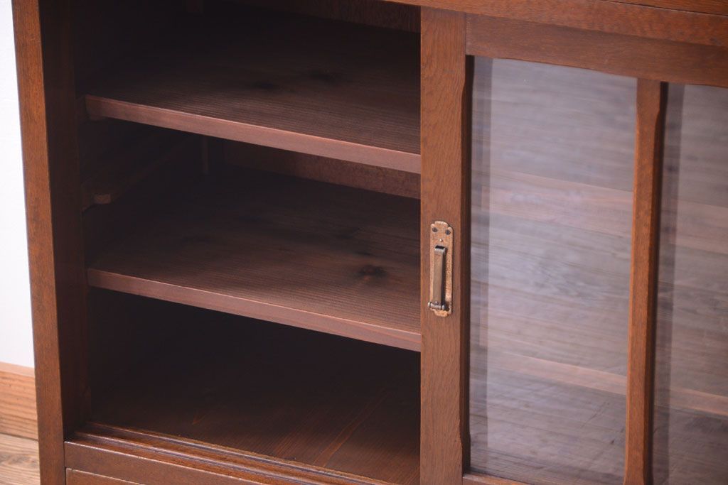 レトロ家具　昭和レトロ　2段重ねのおしゃれなアンティーク収納棚