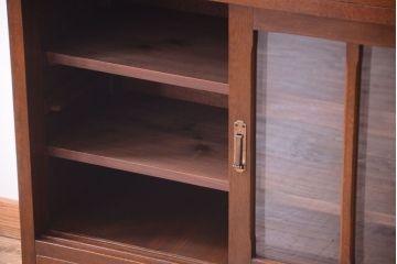 レトロ家具　昭和レトロ　2段重ねのおしゃれなアンティーク収納棚