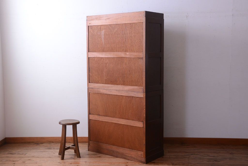 レトロ家具　昭和レトロ　2段重ねのおしゃれなアンティーク収納棚