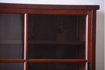 アンティーク家具　和製アンティーク　大正期　脚付き!2段重ね収納棚