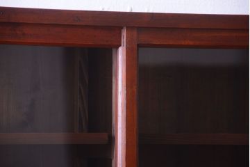 アンティーク家具　和製アンティーク　大正期　脚付き!2段重ね収納棚