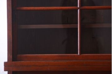 アンティーク家具　和製アンティーク　大正期　脚付き!2段重ね収納棚