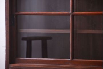 アンティーク家具　和製アンティーク　大正期　脚付き!2段重ね収納棚