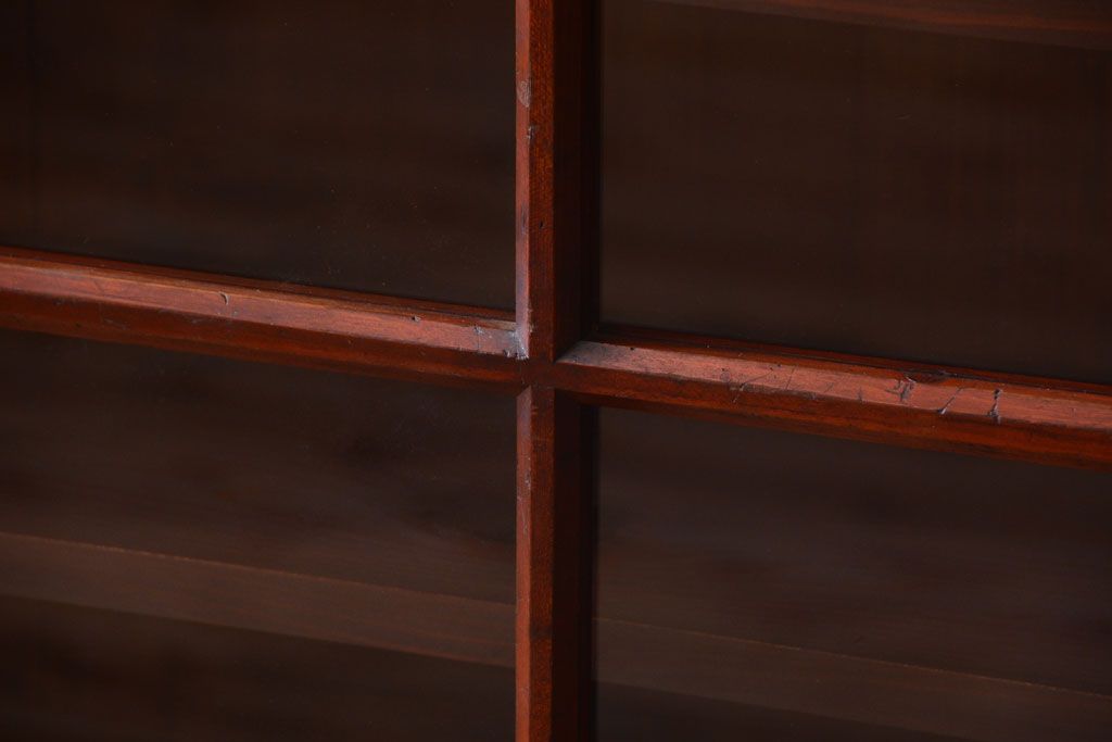 アンティーク家具　和製アンティーク　大正期　脚付き!2段重ね収納棚