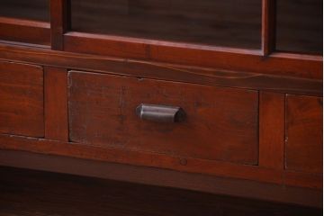 アンティーク家具　和製アンティーク　大正期　脚付き!2段重ね収納棚