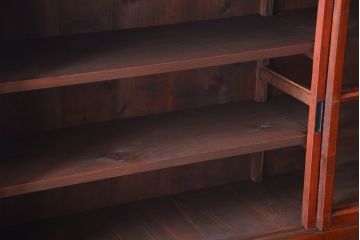 アンティーク家具　和製アンティーク　大正期　脚付き!2段重ね収納棚