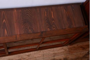 アンティーク家具　和製アンティーク　大正期　脚付き!2段重ね収納棚