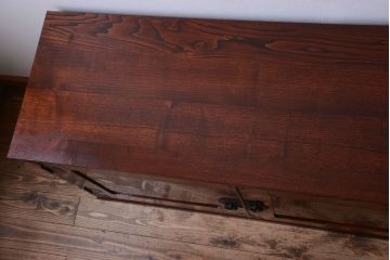 アンティーク家具　アンティーク　前面欅材!漆が綺麗な衣装箪笥ローボード