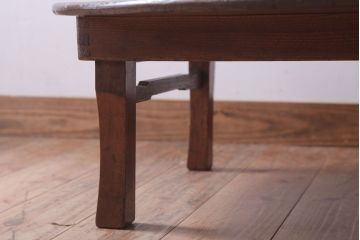 アンティーク家具　アンティーク　杢目が美しいシンプルなちゃぶ台