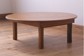 アンティーク家具　アンティーク　古い木のシンプルなちゃぶ台(2)