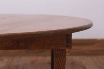 アンティーク家具　アンティーク　古い木のシンプルなちゃぶ台(2)