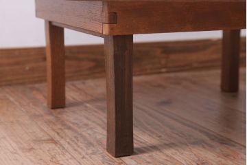 アンティーク家具　アンティーク　古い木のシンプルなちゃぶ台(2)