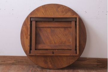 アンティーク家具　アンティーク　古い木のシンプルなちゃぶ台(2)