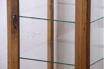 レトロ家具　昭和レトロ　オカザキパン　脚付き!古い縦型ガラスケース