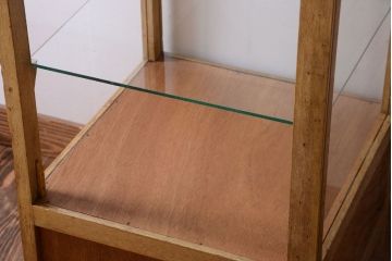 レトロ家具　昭和レトロ　オカザキパン　脚付き!古い縦型ガラスケース