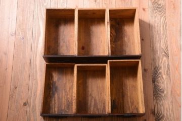 アンティーク家具　古民具・骨董　明治　上手物!古金具付きの三方欅材帳場箪笥