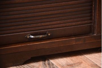 アンティーク家具　和製アンティーク　大正　象嵌入り!シャッター付きの小ぶりなライティングビューロー
