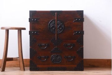中古　民芸家具　駿河民芸小箪笥