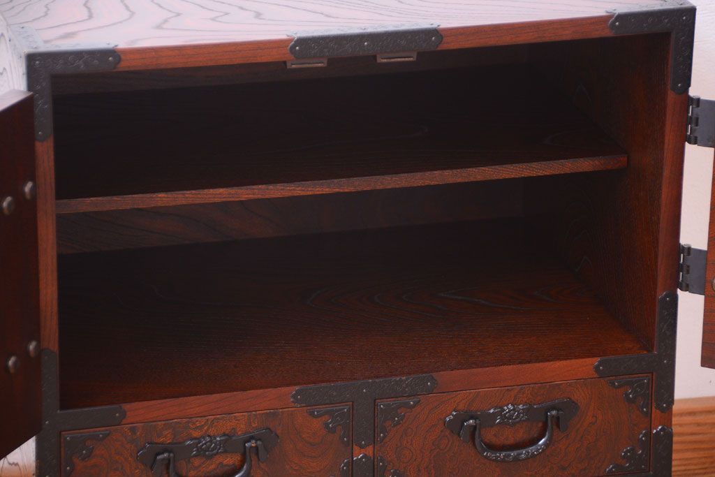 中古　民芸家具　駿河民芸小箪笥