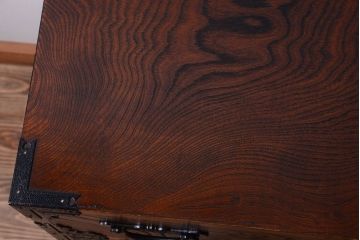 中古　民芸家具　駿河民芸　片開き戸付き箪笥