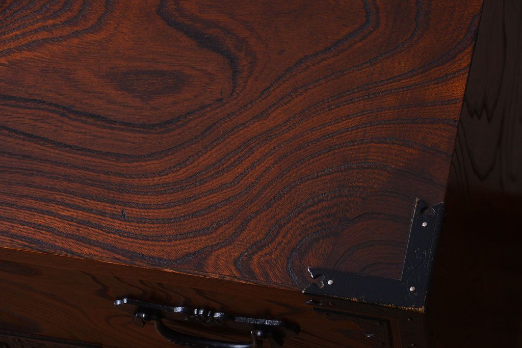 中古　民芸家具　駿河民芸　片開き戸付き箪笥