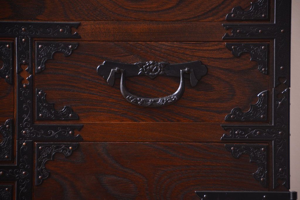 中古　民芸家具　駿河民芸　片開き戸付き箪笥