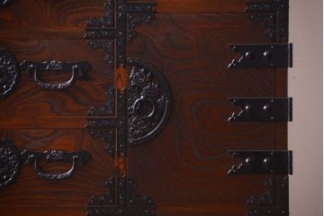 中古　民芸家具　駿河民芸　片開き戸付き箪笥