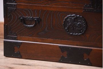 中古　民芸家具　駿河民芸　片開き戸付き箪笥