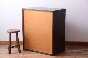 中古　民芸家具　駿河民芸　片開き戸付き箪笥