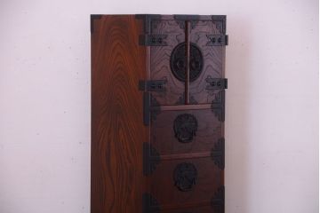 中古　民芸家具　駿河民芸　縦長箪笥