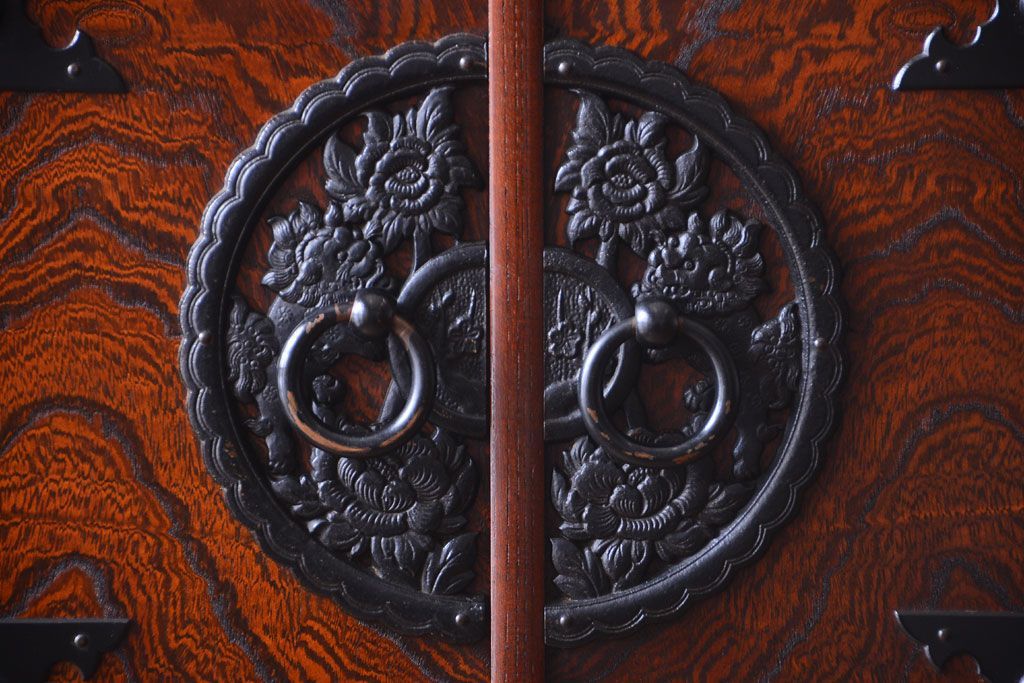 中古　民芸家具　駿河民芸　縦長箪笥