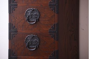 中古　民芸家具　駿河民芸　縦長箪笥