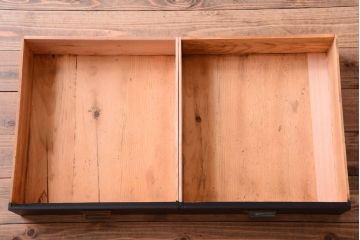 アンティーク家具　アンティークペイント　モールガラス入り!引き出し付きのカウンター収納棚(1)