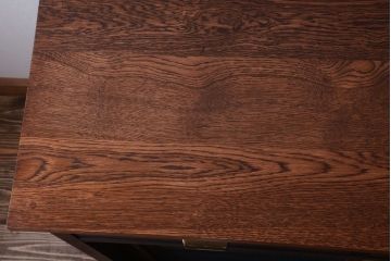 アンティーク家具　アンティークペイント　モールガラス入り!引き出し付きのカウンター収納棚(1)